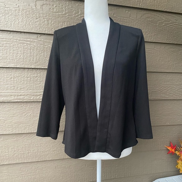 Dana Buchman Travel Anywhere Open Front Women’s Blazer Black, S - Picture 1 of 12